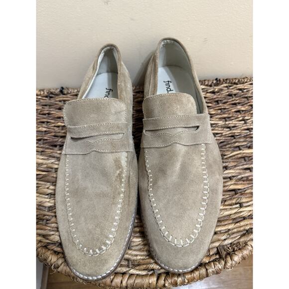 Moccasins Leather Shoes Men Beige US12 Old Money Preppy